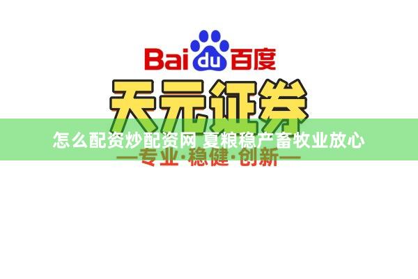 怎么配资炒配资网 夏粮稳产畜牧业放心